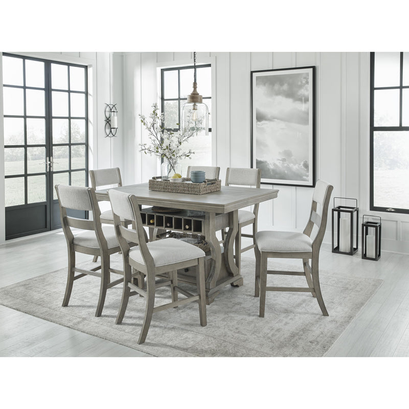 Signature Design by Ashley Moreshire Counter Height Dining Table with Pedestal Base D799-32