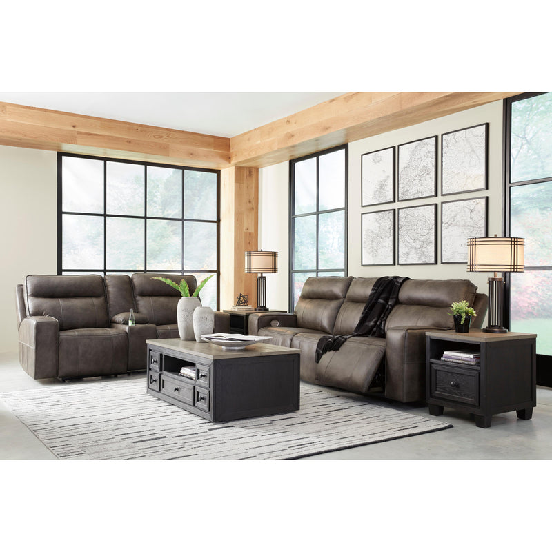 Signature Design by Ashley Game Plan Power Reclining Leather Loveseat U1520518