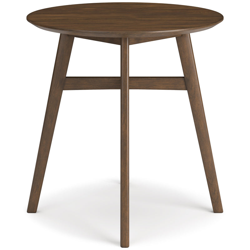 Signature Design by Ashley Round Lyncott Counter Height Dining Table with Pedestal Base D615-13