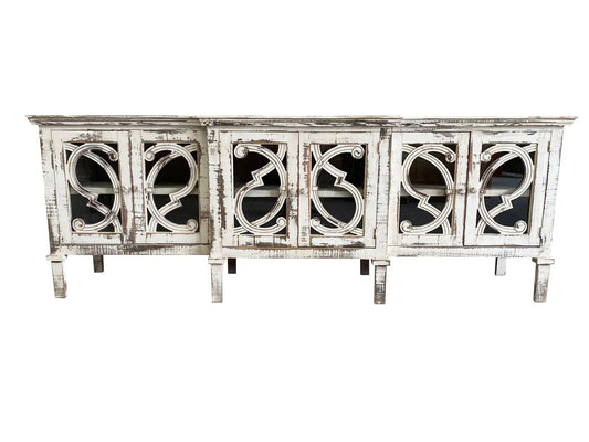 Harp 4 Door Console Jes White Vintage LLC