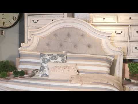 Signature Design by Ashley Realyn King Upholstered Panel Bed B743-58/B743-56/B743-97 EXTERNAL_VIDEO 1